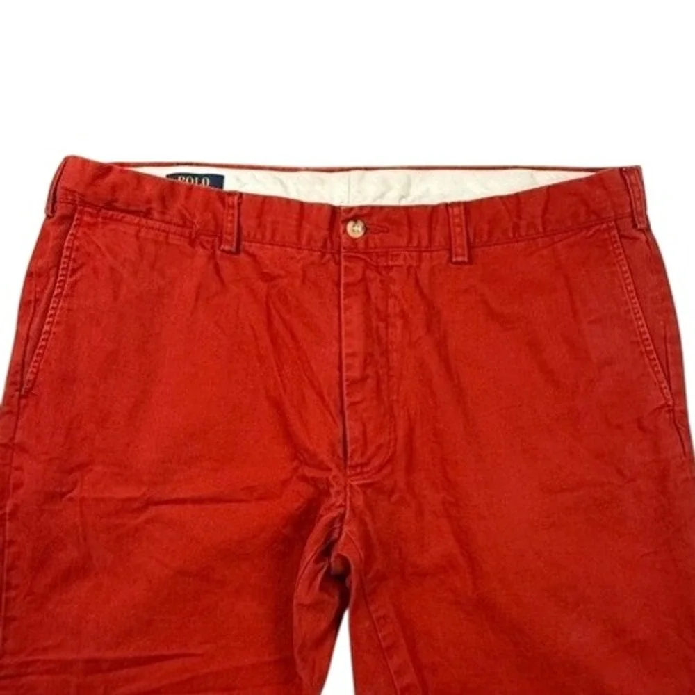 Polo Ralph Lauren Slim Fit Red Chino Pants Cotton Twill Trousers Mens 40x32
